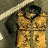 Antique Safari Linen Quilted Fishtail Parka