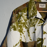 Sanderson 'Battle' Screen print with vintage camouflage Chore Shirt