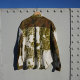 Sanderson 'Battle' Screen print with vintage camouflage Chore Shirt