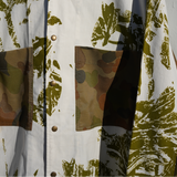 Sanderson 'Battle' Screen print with vintage camouflage Chore Shirt