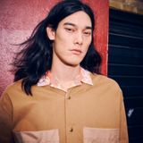 Linen, Merino Wool & Cotton Cashmere Blend Panel Shirt